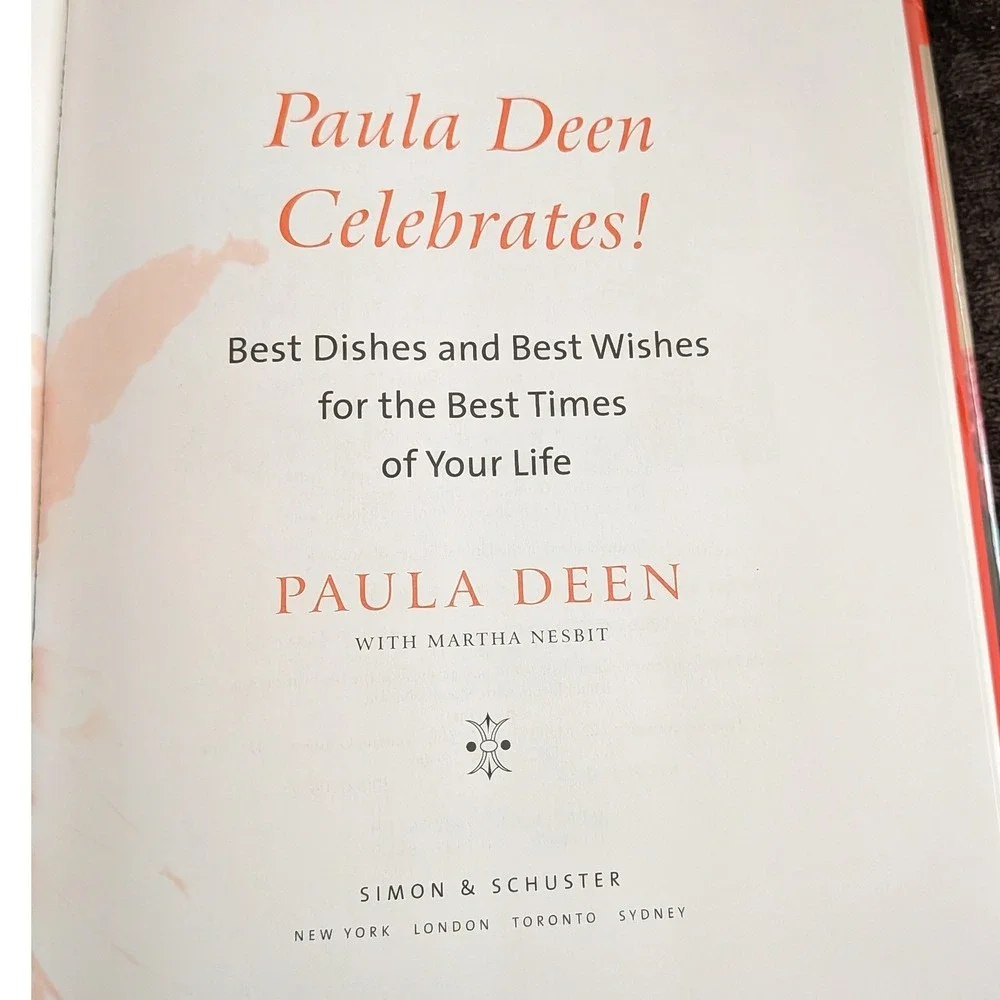 Paula Deen Celebrates! Hardcover Cookbook 2006 Southern Recipes Holidays Events